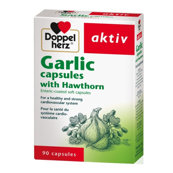 Doppelherz Garlic with Hawthorn Capsules x 90